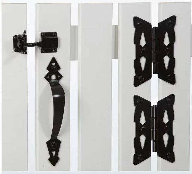 Black Decorative Butterfly Gate Hardware Kit 4 Black Decorative Butterfly Gate Hardware Kit - Image 2