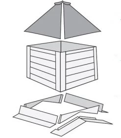 Cupola 2 Ft Unassembled Roof/Side/Flashing