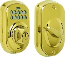 Electronic Deadbolt Lt Brass