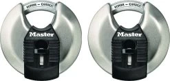 Master Lock 2-3/4-Inch Disc Padlock 2-Pack