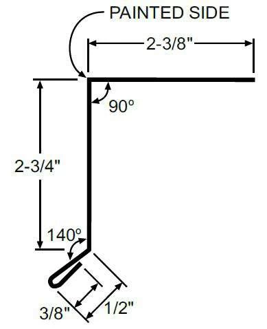 Rake Trim 10.5 Ft Galvalume 3 Rake Trim 10.5 Ft Galvalume